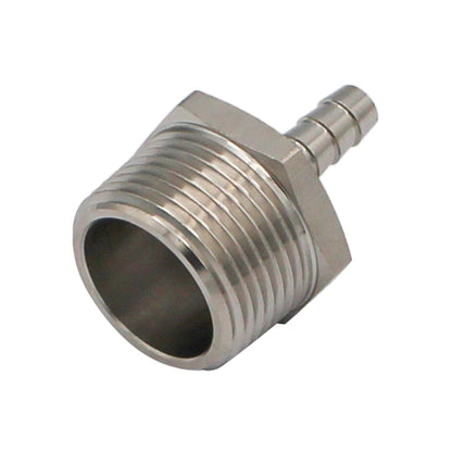 Stainless Steel Fitting - 1" Male NPT X 5/16" OD Barb