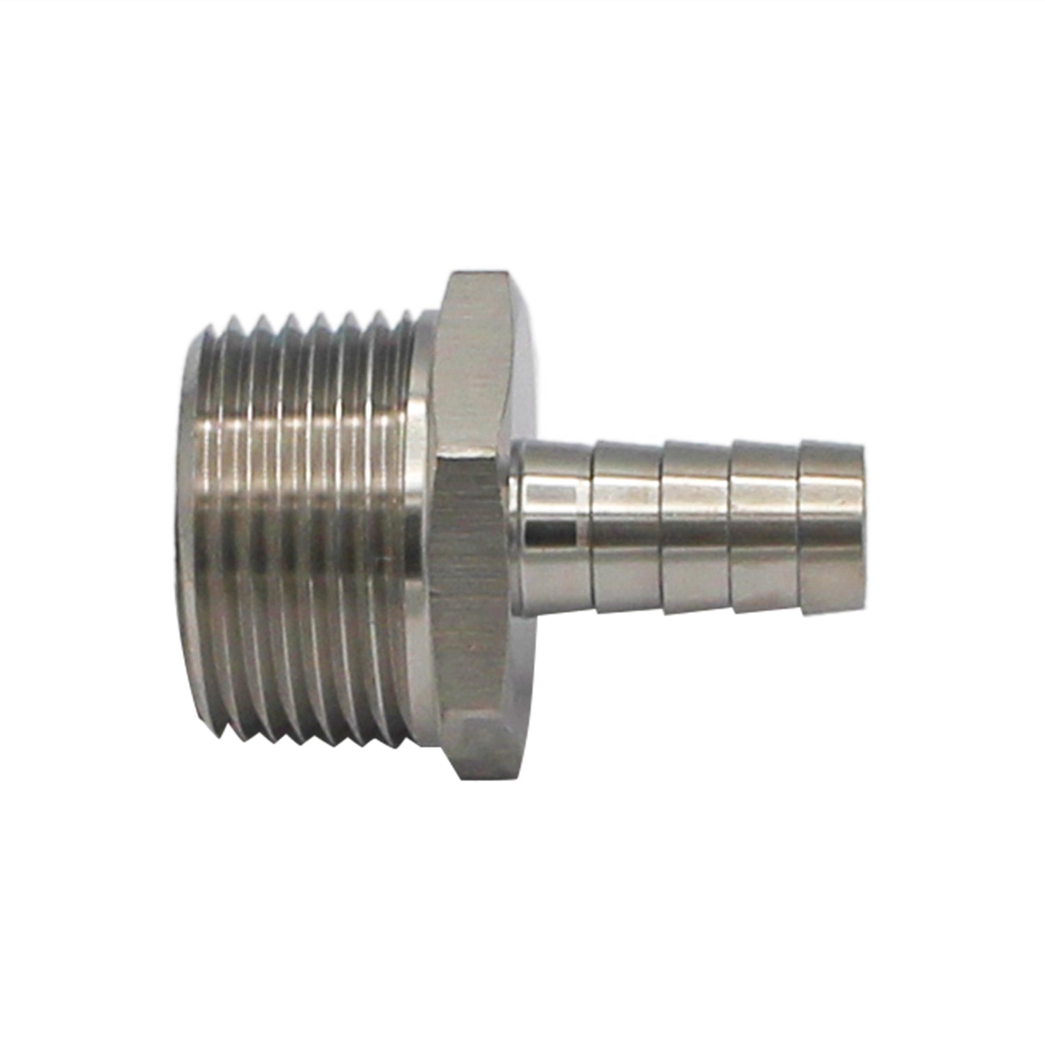 Stainless Steel Fitting - 1" Male NPT X 1/2" OD Barb -  Canuck Homebrew Supply, Canada