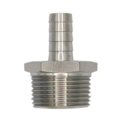 Stainless Steel Fitting - 1" Male NPT X 1/2" OD Barb -  Canuck Homebrew Supply, Canada