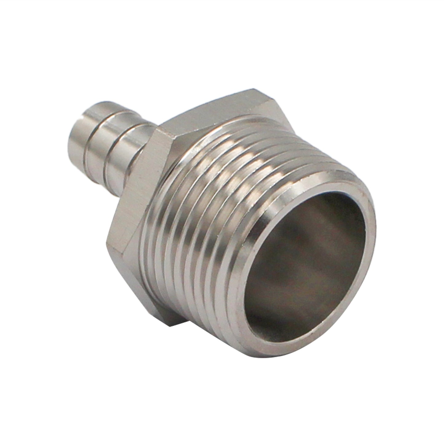 Stainless Steel Fitting - 1" Male NPT X 1/2" OD Barb -  Canuck Homebrew Supply, Canada