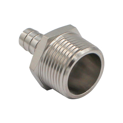 Stainless Steel Fitting - 1" Male NPT X 1/2" OD Barb -  Canuck Homebrew Supply, Canada