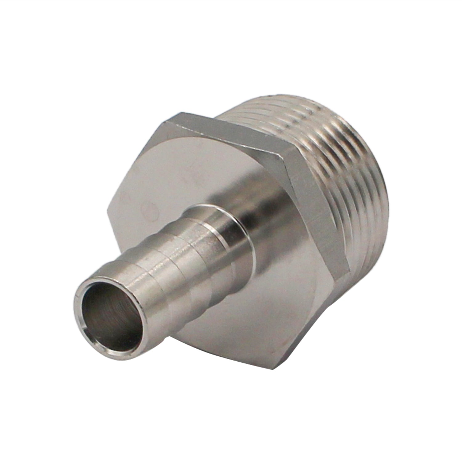 Stainless Steel Fitting - 1" Male NPT X 1/2" OD Barb -  Canuck Homebrew Supply, Canada