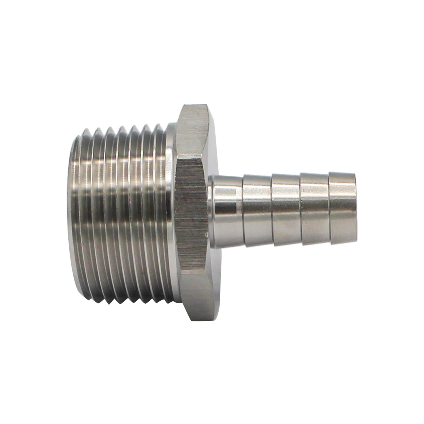 Stainless Steel Fitting - 1" Male NPT X 1/2" OD Barb -  Canuck Homebrew Supply, Canada
