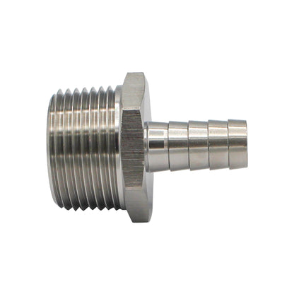 Stainless Steel Fitting - 1" Male NPT X 1/2" OD Barb -  Canuck Homebrew Supply, Canada