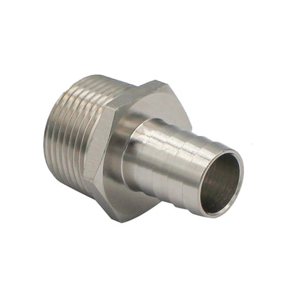 Stainless Steel Fitting - 1" Male NPT X 3/4" OD Barb