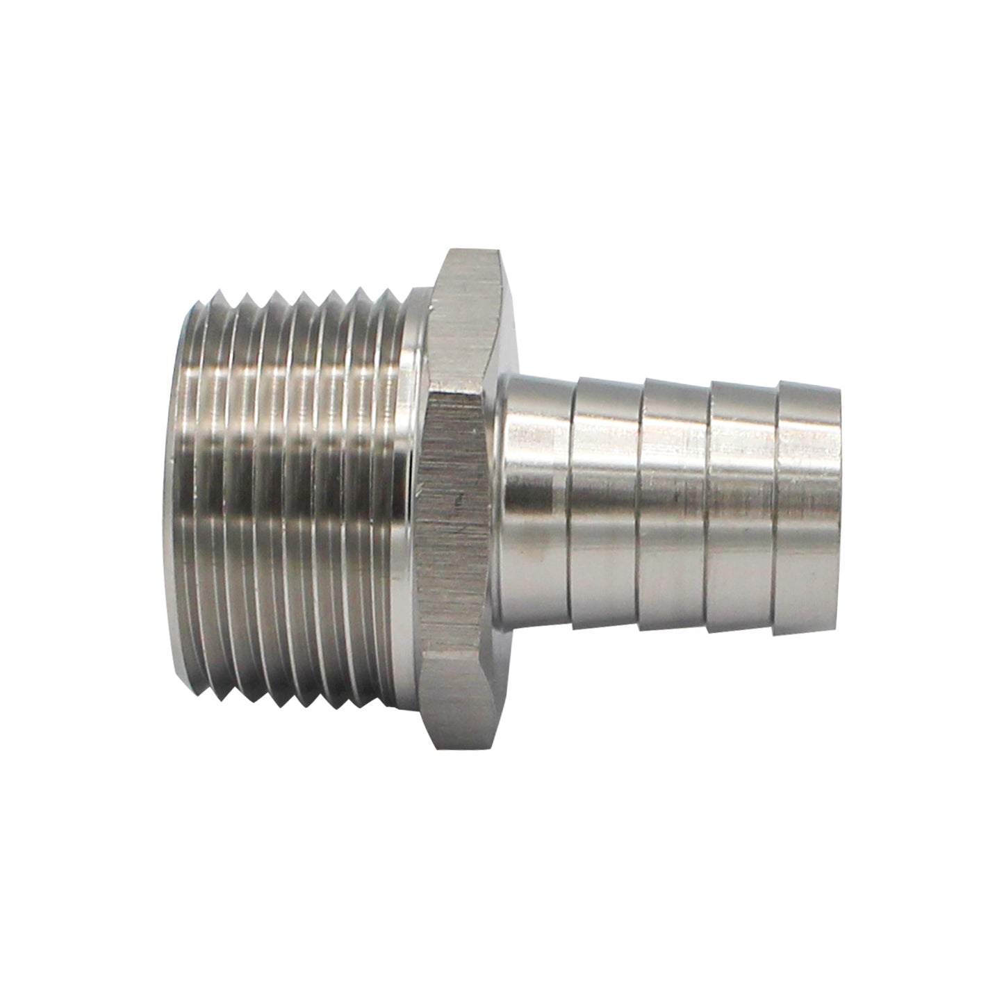 Stainless Steel Fitting - 1" Male NPT X 3/4" OD Barb