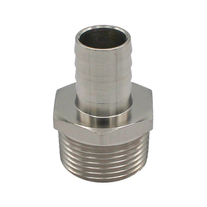 Stainless Steel Fitting - 1" Male NPT X 3/4" OD Barb
