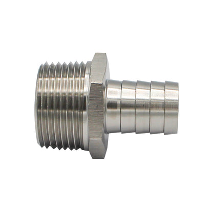 Stainless Steel Fitting - 1" Male NPT X 3/4" OD Barb