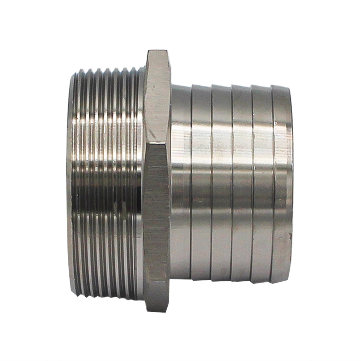 Stainless Steel Fitting - 2" Male NPT X 2" OD Barb | Compact