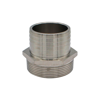 Stainless Steel Fitting - 2" Male NPT X 2" OD Barb | Compact