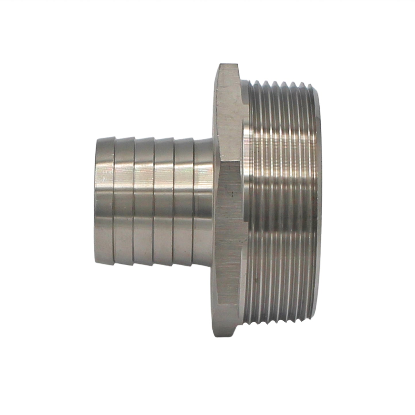 Stainless Steel Fitting - 2" Male NPT X 1 1/4" OD Barb