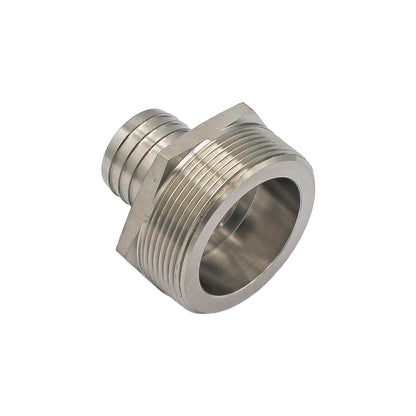 Stainless Steel Fitting - 2" Male NPT X 1 1/4" OD Barb