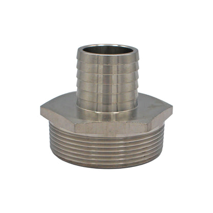 Stainless Steel Fitting - 2" Male NPT X 1 1/4" OD Barb