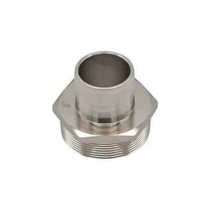 Stainless Steel Fitting - 2" Male NPT X 1 1/2" OD Barb