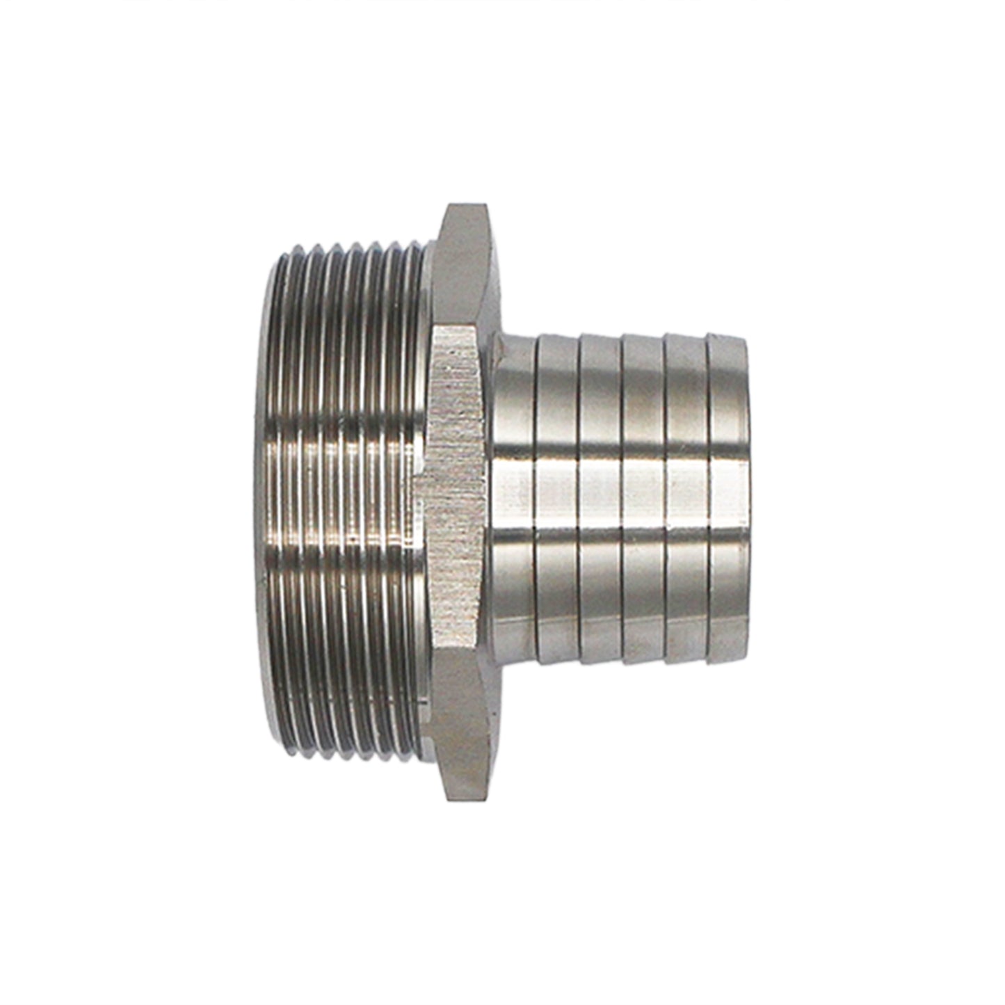 Stainless Steel Fitting - 2" Male NPT X 1 1/2" OD Barb