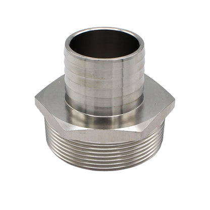 Stainless Steel Fitting - 2" Male NPT X 1 1/2" OD Barb