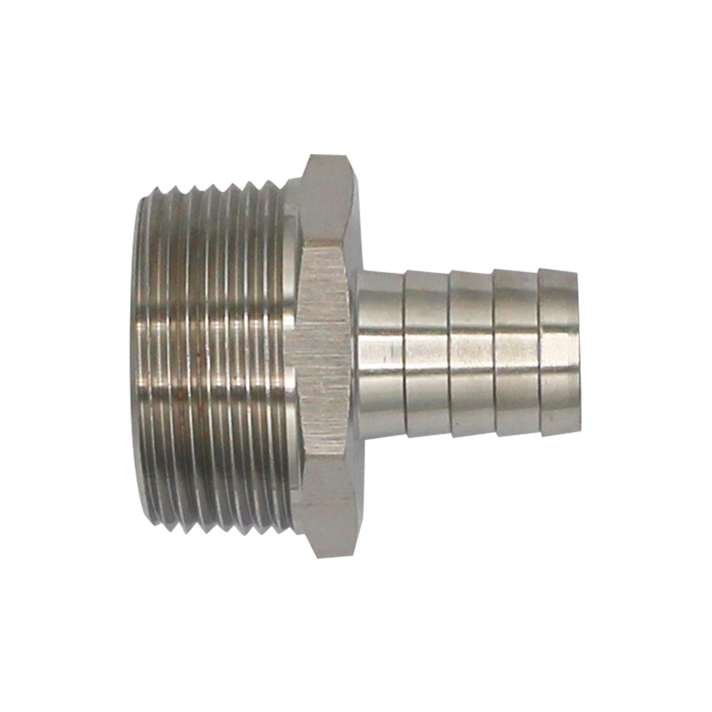 Stainless Steel Fitting - 1 1/4" Male NPT X 3/4" OD Barb