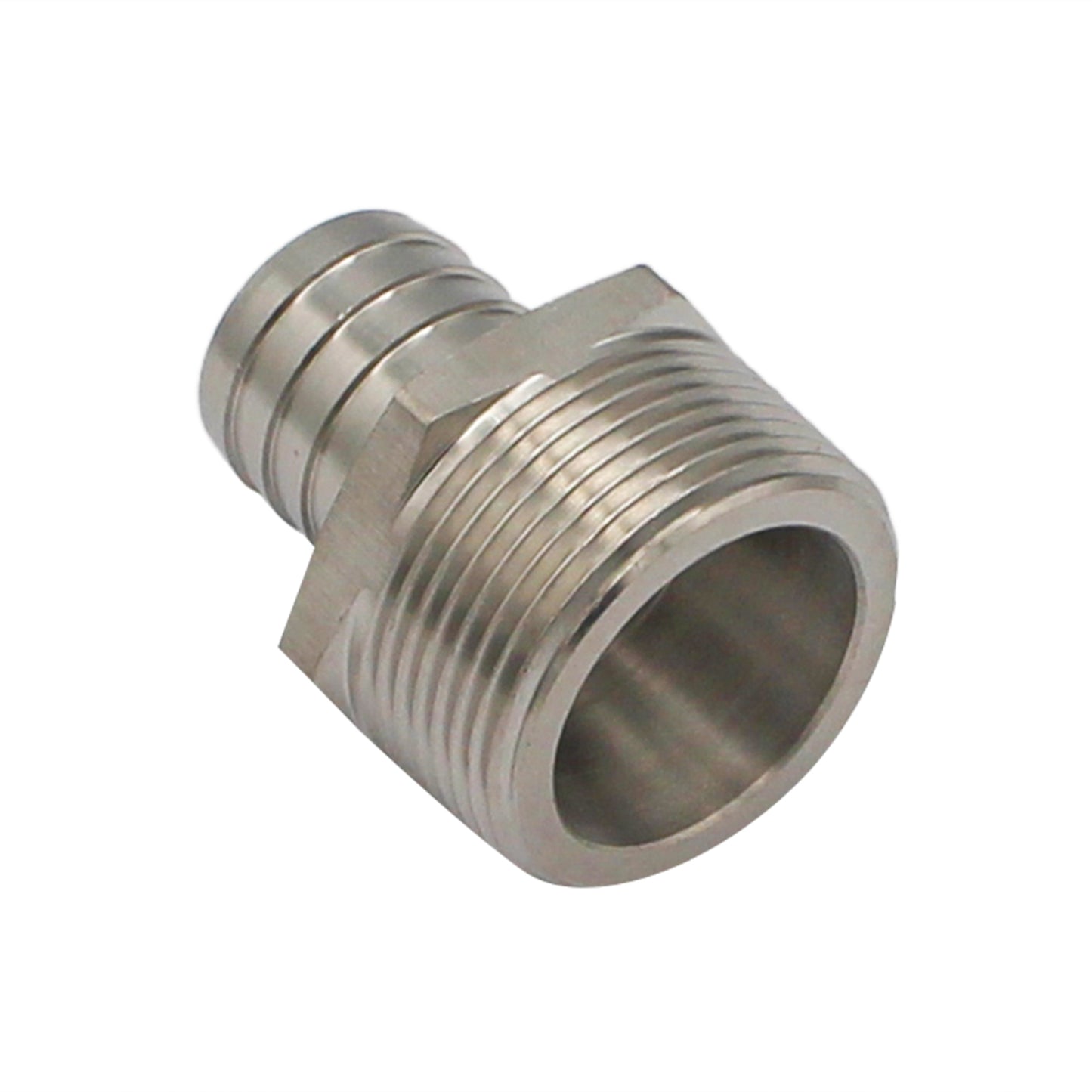 Stainless Steel Fitting - 1 1/4" Male NPT X 1" OD Barb