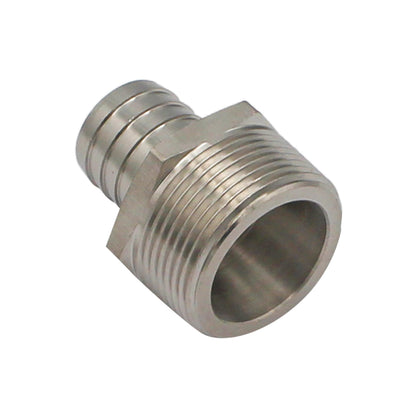 Stainless Steel Fitting - 1 1/4" Male NPT X 1" OD Barb
