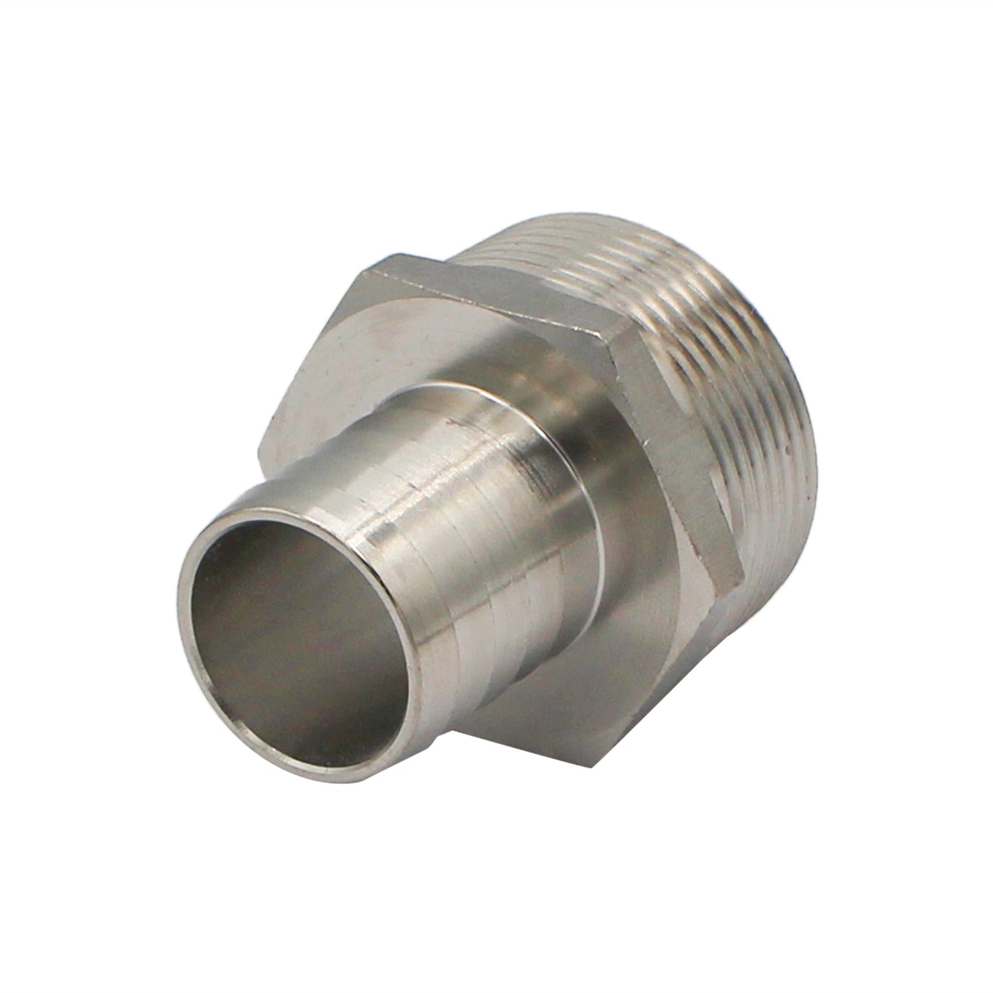 Stainless Steel Fitting - 1 1/4" Male NPT X 1" OD Barb