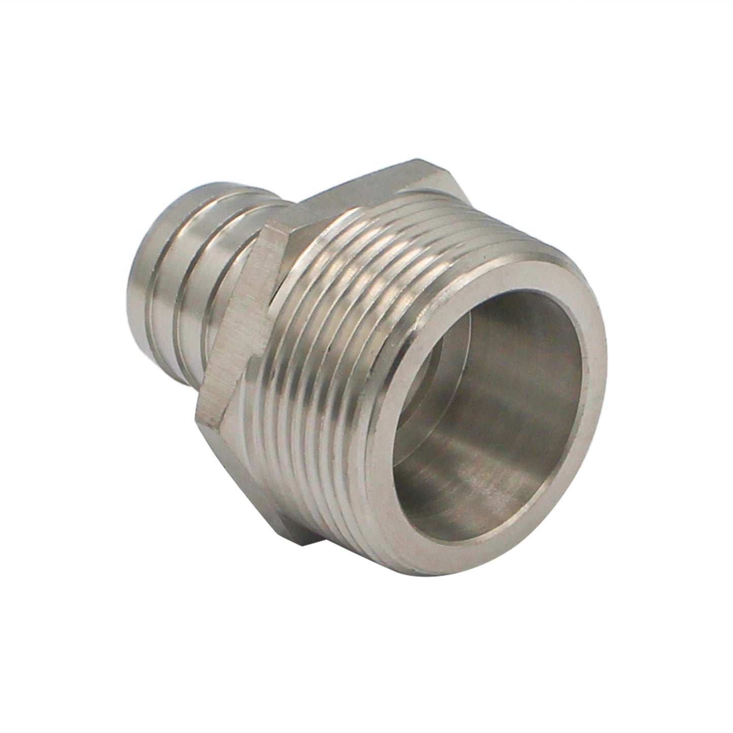 Stainless Steel Fitting - 1 1/4" Male NPT X 1" OD Barb