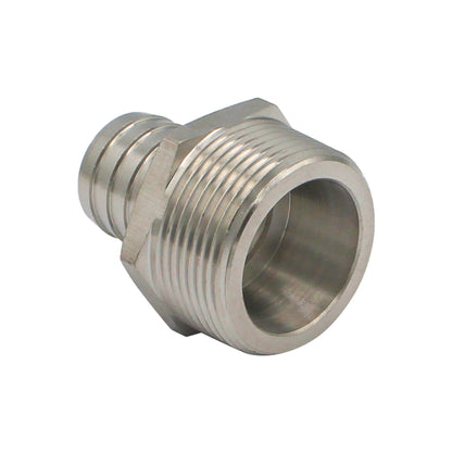 Stainless Steel Fitting - 1 1/4" Male NPT X 1" OD Barb