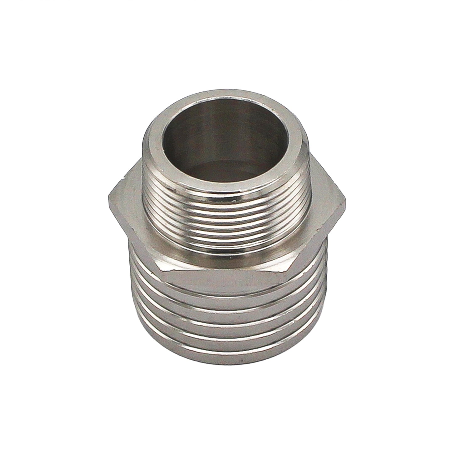 Stainless Steel Fitting - 1 1/4" Male NPT X 2" OD Barb