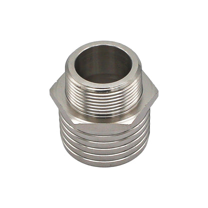 Stainless Steel Fitting - 1 1/4" Male NPT X 2" OD Barb