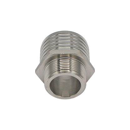 Stainless Steel Fitting - 1 1/4" Male NPT X 2" OD Barb