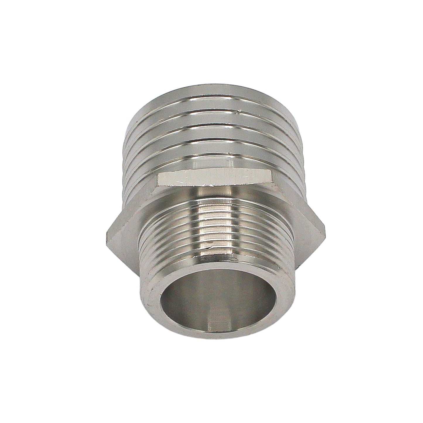 Stainless Steel Fitting - 1 1/4" Male NPT X 2" OD Barb
