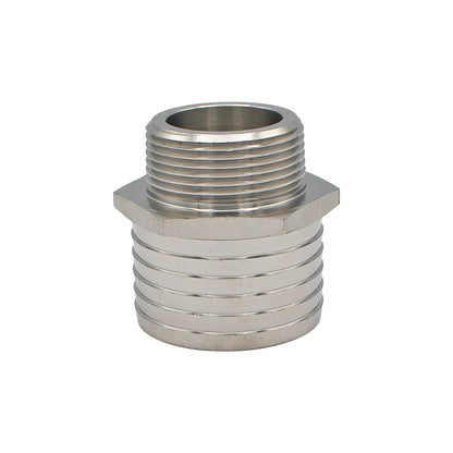Stainless Steel Fitting - 1 1/4" Male NPT X 2" OD Barb