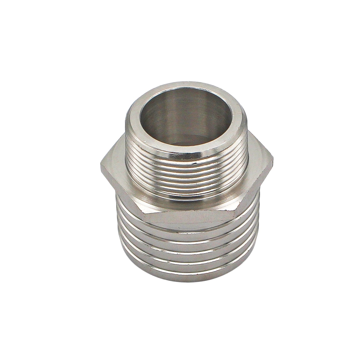 Stainless Steel Fitting - 1 1/4" Male NPT X 2" OD Barb
