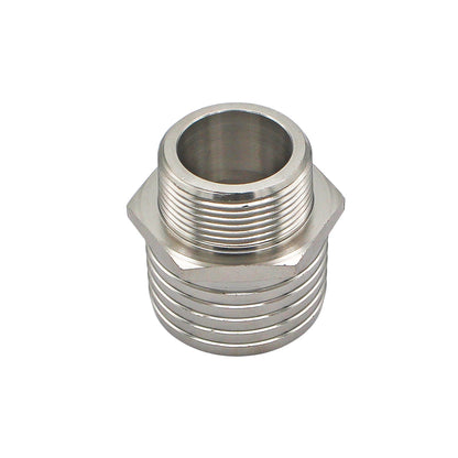 Stainless Steel Fitting - 1 1/4" Male NPT X 2" OD Barb