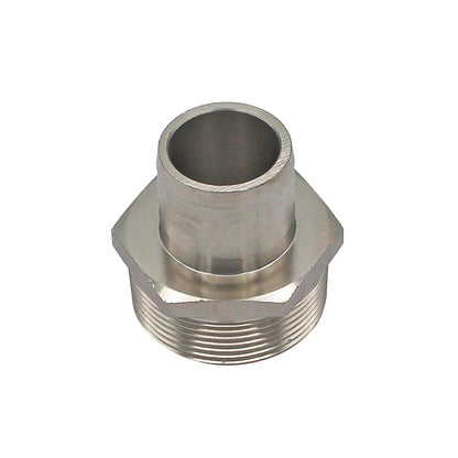 Stainless Steel Fitting - 1 1/2" Male NPT X 1 1/4" OD Barb