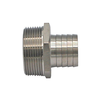 Stainless Steel Fitting - 1 1/2" Male NPT X 1 1/4" OD Barb
