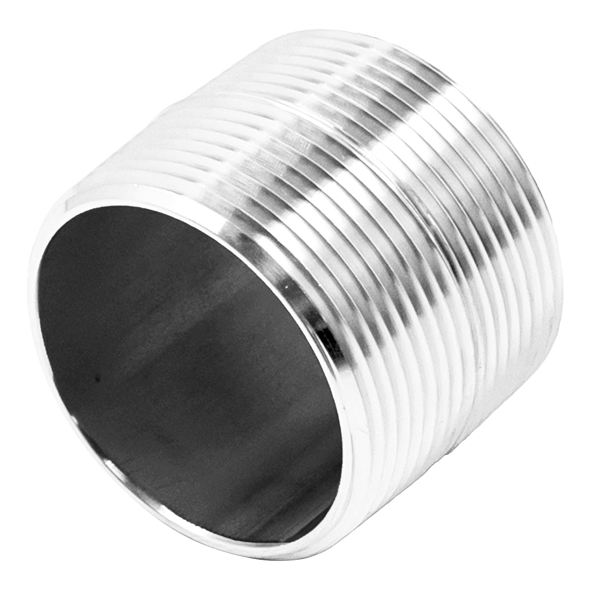 Stainless Steel 1 1/2" Male NPT Close Nipple - 1.5"