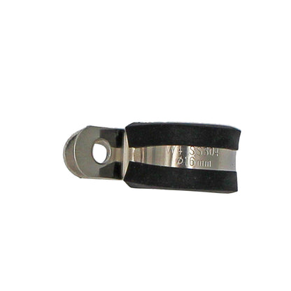 Stainless Steel EPDM Cushioned Insulated P-Clamp (Approx. 5/8"  | 16mm)