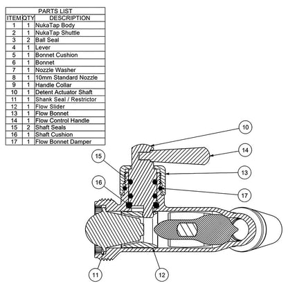 Nukatap Stainless Steel Flow Control Beer Faucet | Gen 2