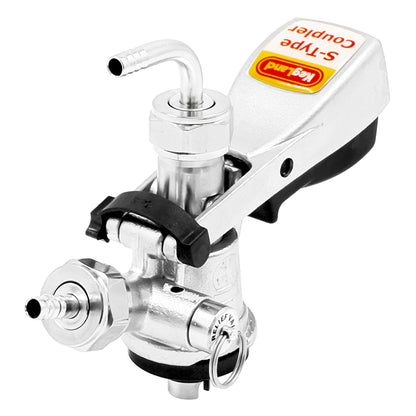 Kegland Stainless Steel Sanke "S" Style Keg Coupler | Squeeze Handle | PRV