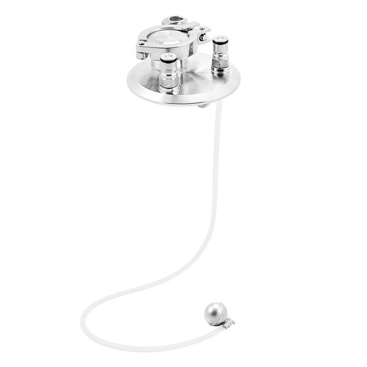 BrewBuilt 4" Tri Clamp Pressure Pack with Floating Dip Tube - Tri Clover Sanitary Stainless Steel Fitting