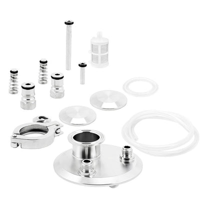 BrewBuilt 4" Tri Clamp Pressure Pack with Floating Dip Tube - Tri Clover Sanitary Stainless Steel Fitting