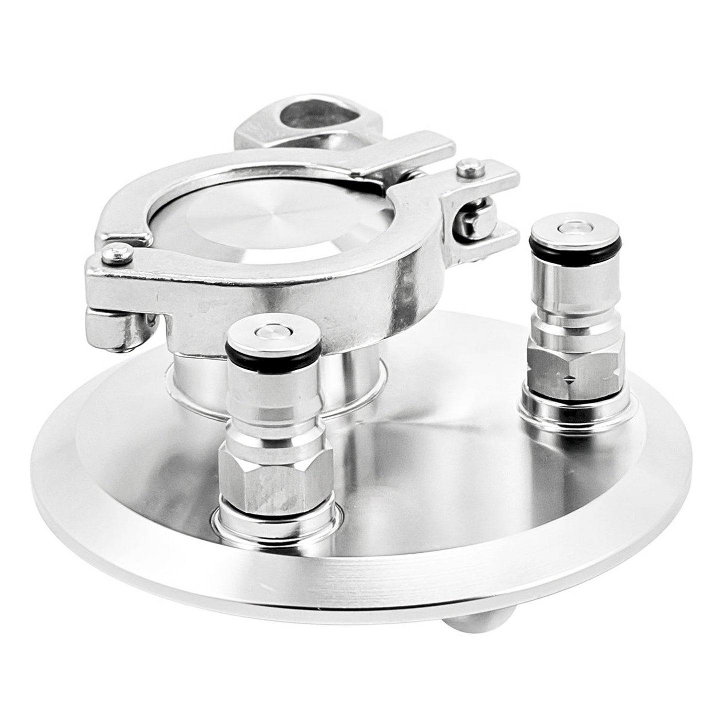 BrewBuilt 4" Tri Clamp Pressure Pack with Floating Dip Tube - Tri Clover Sanitary Stainless Steel Fitting
