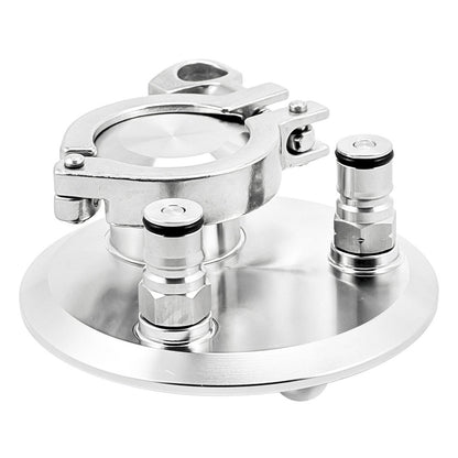 BrewBuilt 4" Tri Clamp Pressure Pack with Floating Dip Tube - Tri Clover Sanitary Stainless Steel Fitting