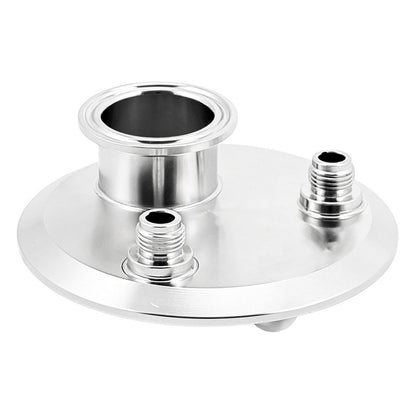BrewBuilt 4" Tri Clamp End Cap With Boddy - Tri Clover Sanitary Stainless Steel Fitting