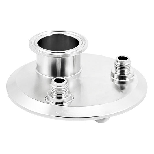 BrewBuilt 4" Tri Clamp End Cap With Boddy - Tri Clover Sanitary Stainless Steel Fitting