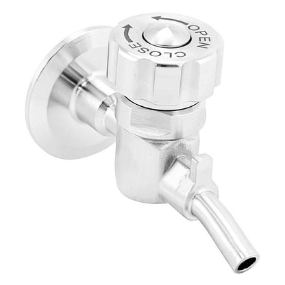Kegland 1.5" Tri Clamp Sample Valve (Knob Style) - Tri Clover Sanitary Stainless Steel Fitting
