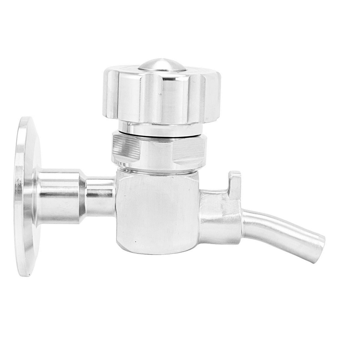 Kegland 1.5" Tri Clamp Sample Valve (Knob Style) - Tri Clover Sanitary Stainless Steel Fitting