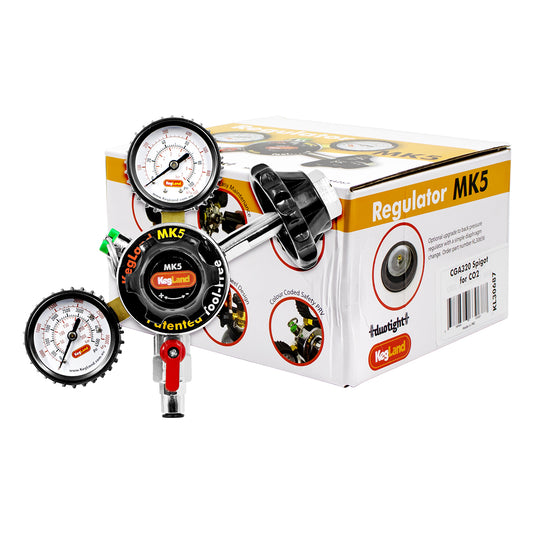 Multi-Gas | 1-Way Primary | Co2 & Mixed Gasses | Tool-Free | Regulator | 100 PSI, 4500 PSI | MK5