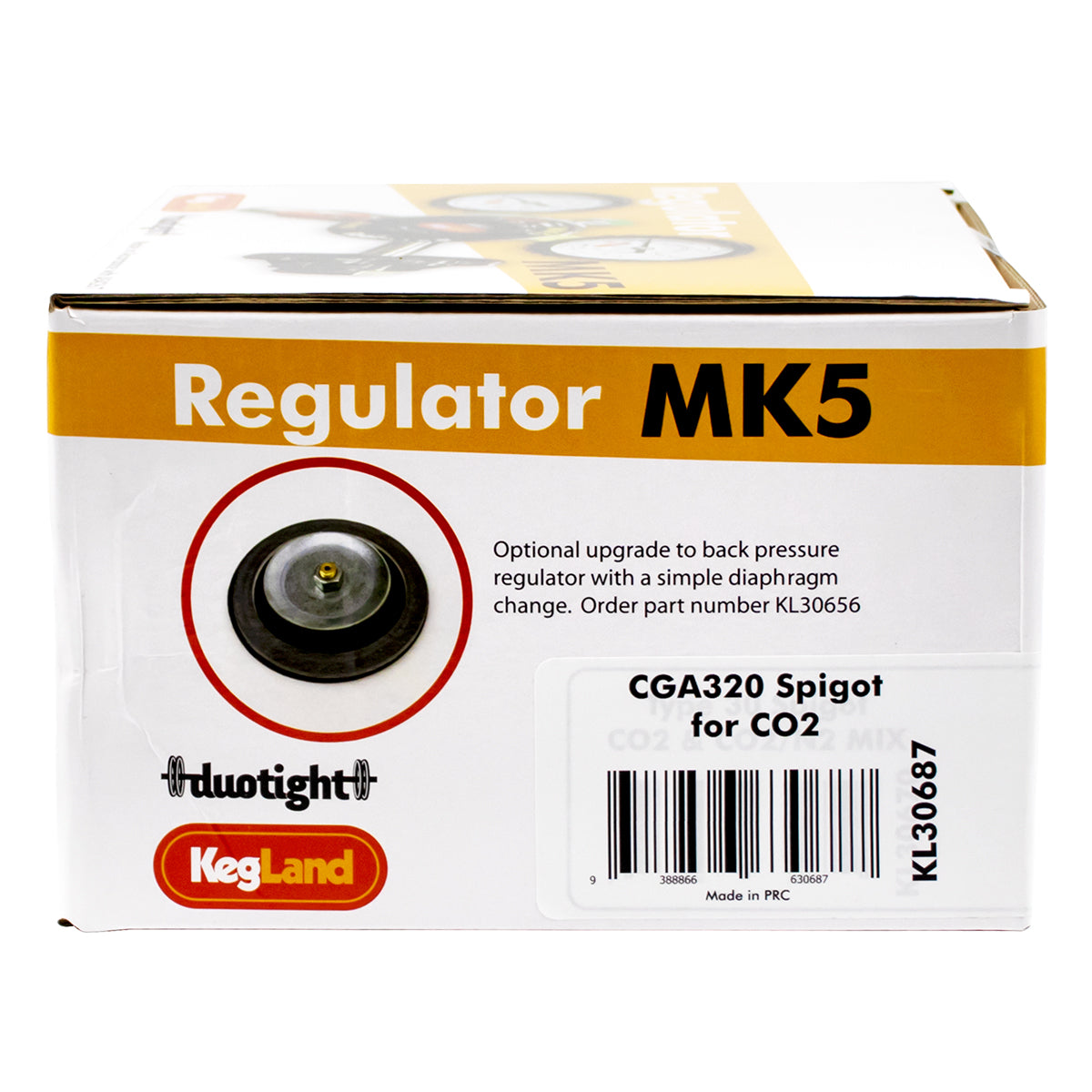Kegland Multi-Gas 1-Way Primary Co2 Tool-Free Regulator (100 PSI, 4500 PSI) - 5/16" (8mm) [MK5] -  Canuck Homebrew Supply, Canada