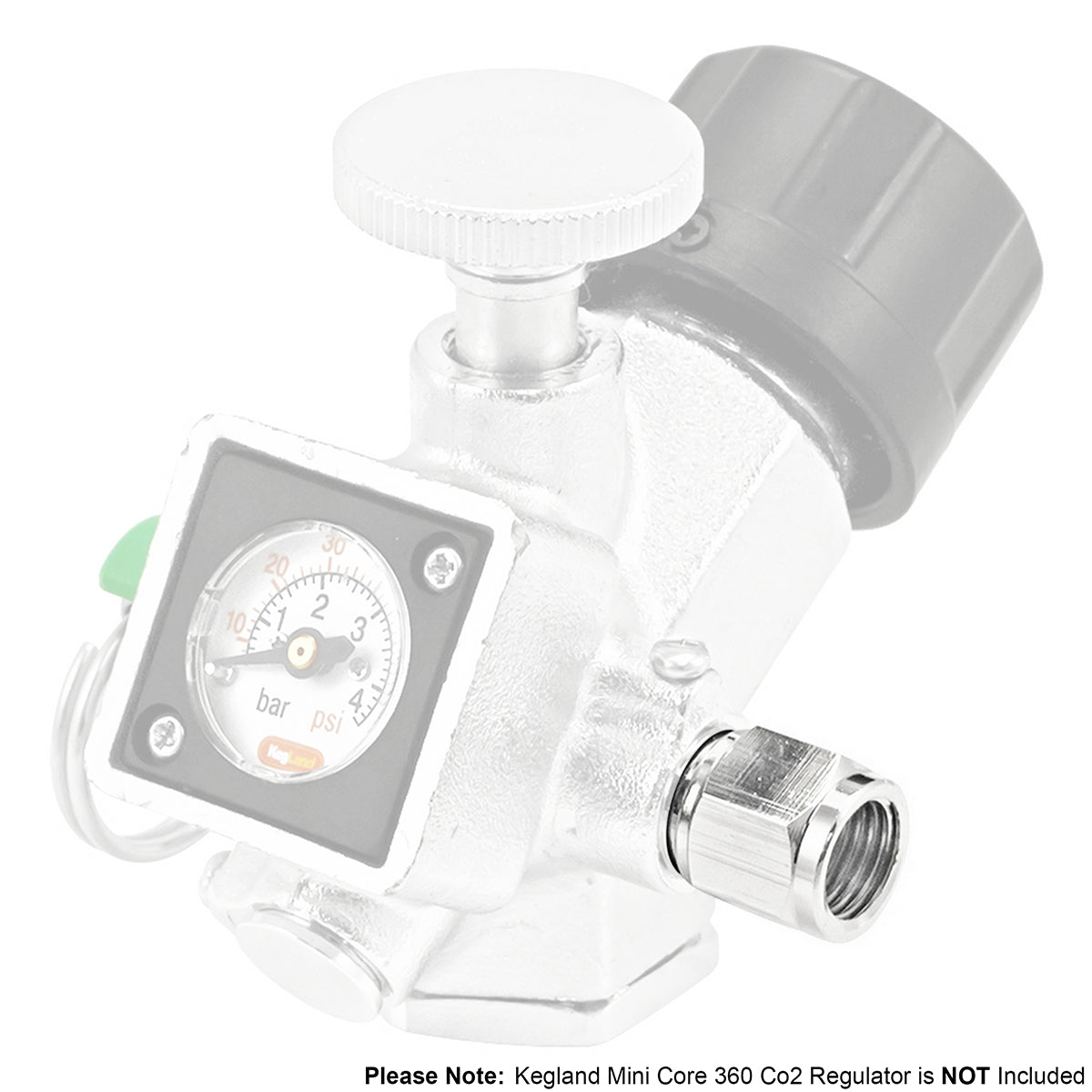 Kegland Mini Core 360 Co2 Regulator Adapter - 1/4" FFL